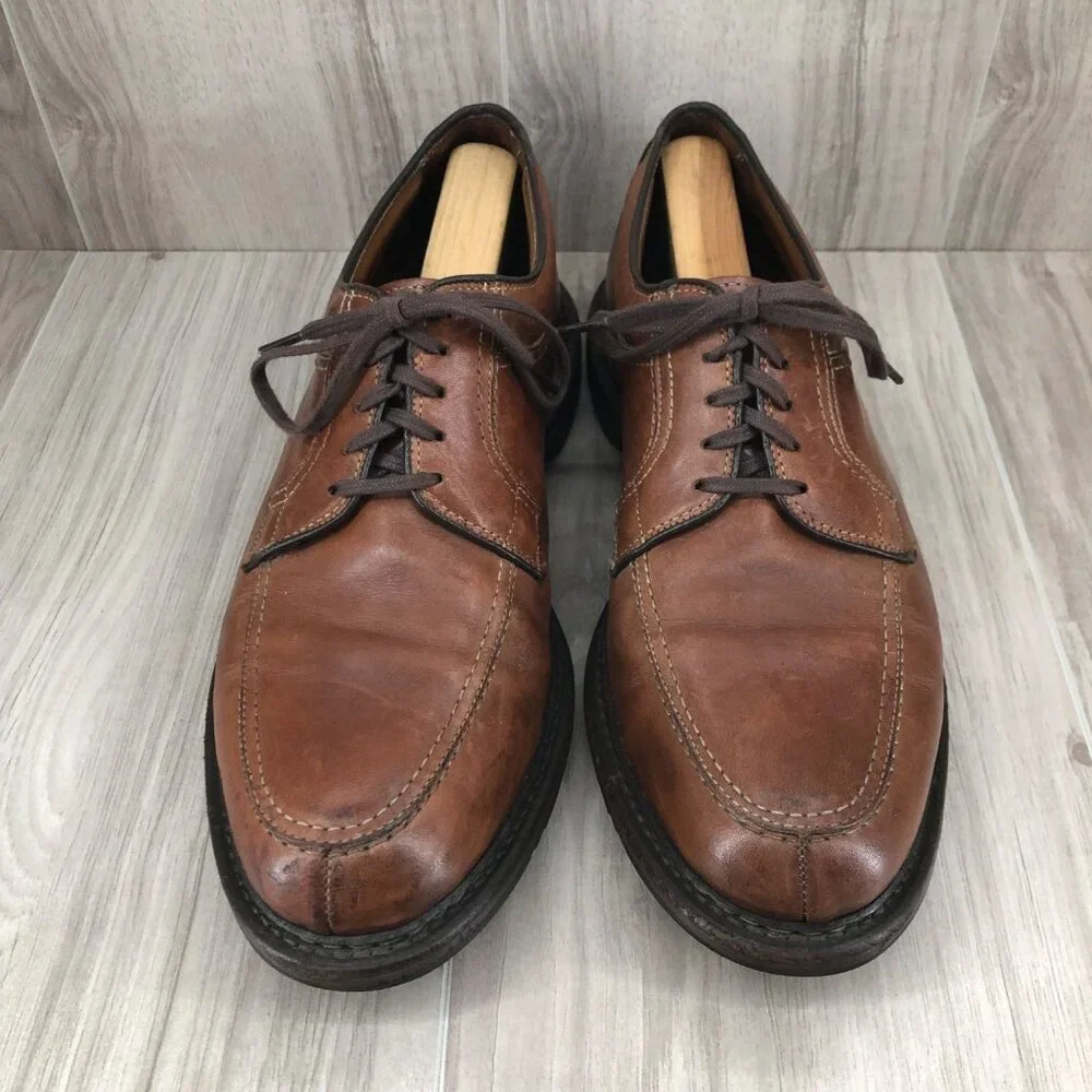 Allen Edmonds Shoes Mens 11B Wilbert Brown Leather Lace Up Derby Oxfords